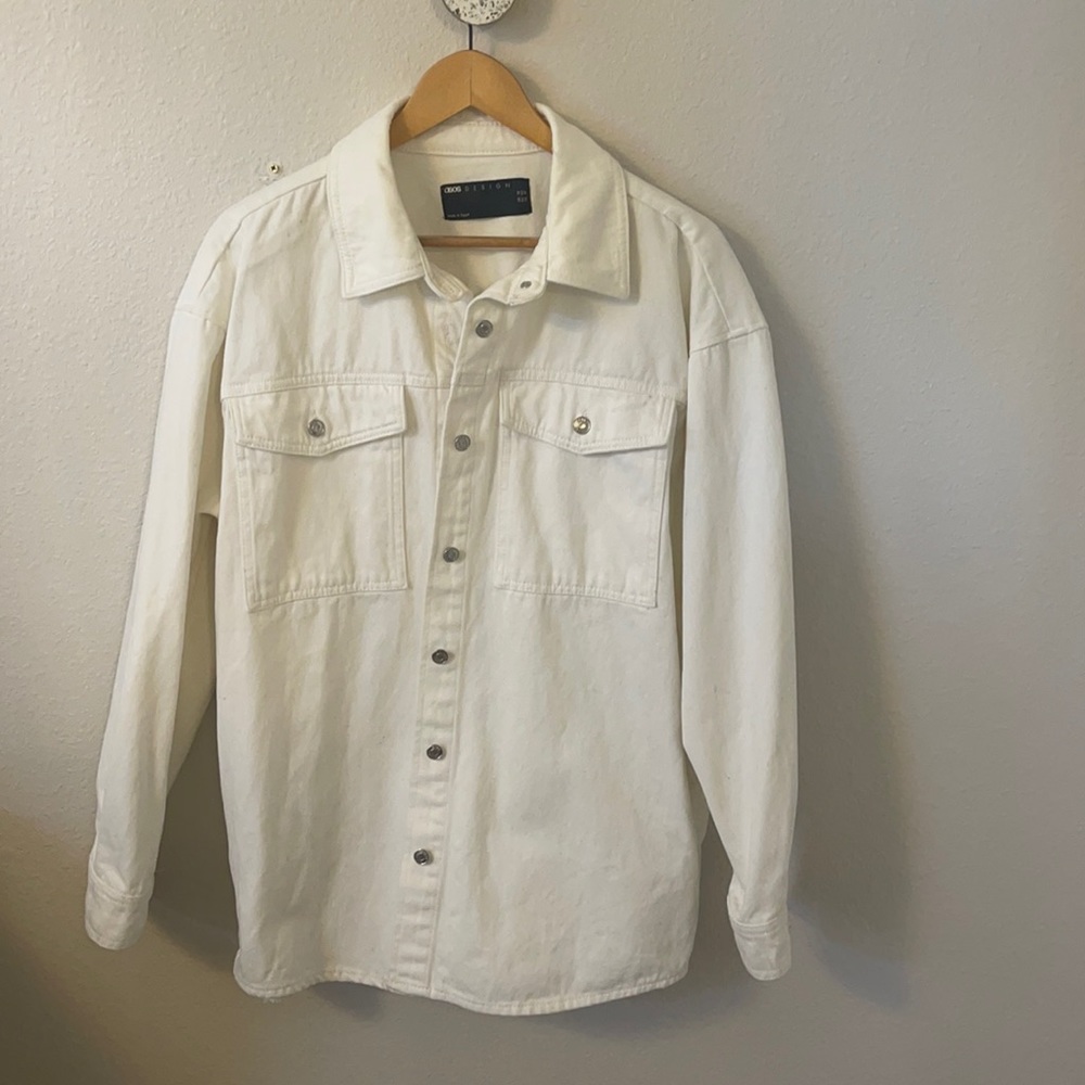 White oversized denim Jacket